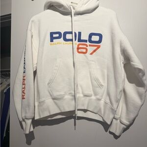 Ralph Lauren White Polo Hoodie